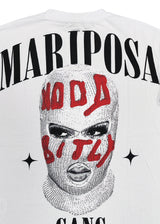 Κοντομάνικη μπλούζα GANG - Z-1086 - regular mariposa gang logo λευκό