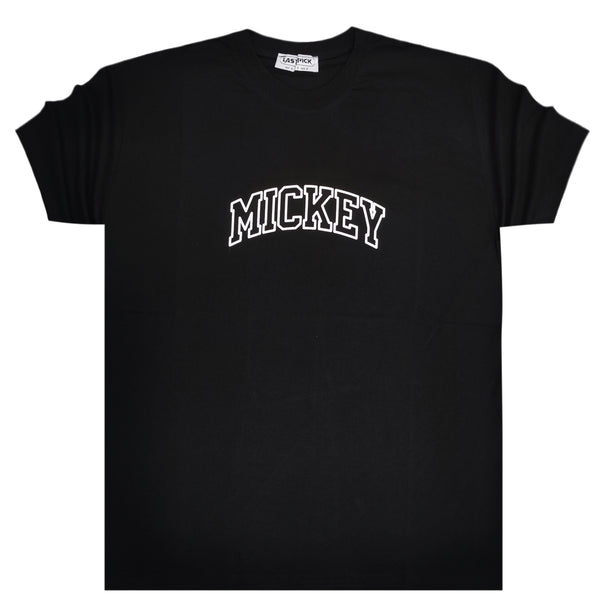 Κοντομάνικη μπλούζα GANG - Z-1091 - oversized fit mickey logo μαύρο