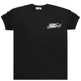 Κοντομάνικη μπλούζα GANG - Z-1093 - oversized fit bunny clothing logo μαύρο