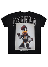 Ανδρική κοντομάνικη μπλούζα GUF - Z-1095 - regular fit μαύρο