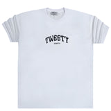 Κοντομάνικη μπλούζα GANG - Z-1096 - oversized tweety gansta logo λευκό