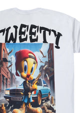 Κοντομάνικη μπλούζα GUF - Z-1096 - regular fit λευκό