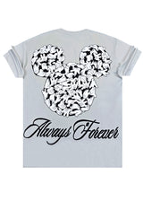 Κοντομάνικη μπλούζα GUF - Z-1208 -always forever regular fit tee γκρι ανοιχτό