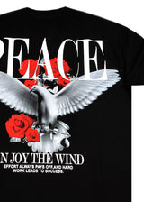 Κοντομάνικη μπλούζα GUF - Z-1213 - peace enjoy the wind regular fit tee μαύρο