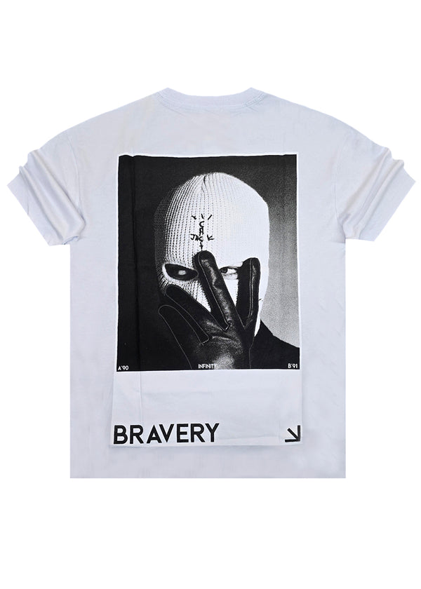 Κοντομάνικη μπλούζα GUF - Z-1214 - bravery regular fit tee λευκό