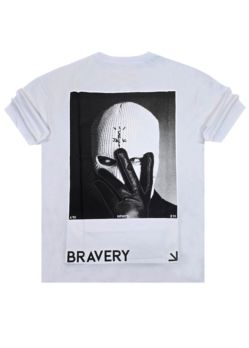 Κοντομάνικη μπλούζα GUF - Z-1214 - bravery regular fit tee λευκό
