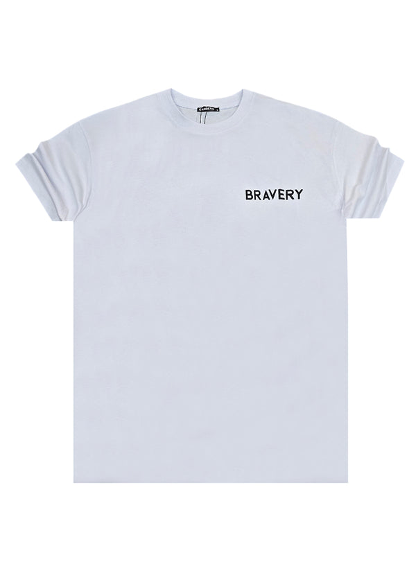 Κοντομάνικη μπλούζα GUF - Z-1214 - bravery regular fit tee λευκό
