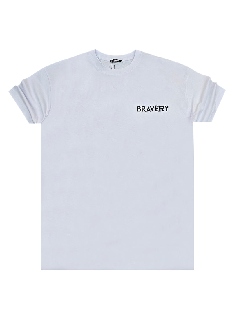 Κοντομάνικη μπλούζα GUF - Z-1214 - bravery regular fit tee λευκό