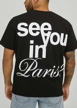 Κοντομάνικη μπλούζα GUF - Z-1215 - see you in Paris regular fit tee μαύρο