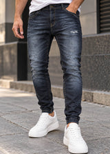 DAMAGED JEANS - Ανδρικό τζιν παντελόνι regular fit - Denim ZR21