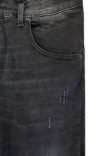 DAMAGED JEANS - Ανδρικό τζιν παντελόνι regular fit -Μαύρο ZR75L