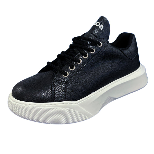 Ανδρικό παπούτσι Gang - BOAGNG3 - white lined μαύρο