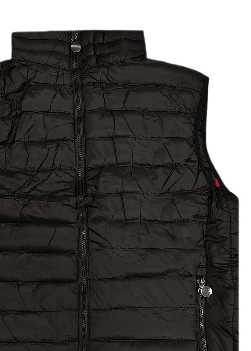 Ανδρικό αμάνικο μπουφάν Gang - ZH68-60 - simple puffer jacket μαύρο