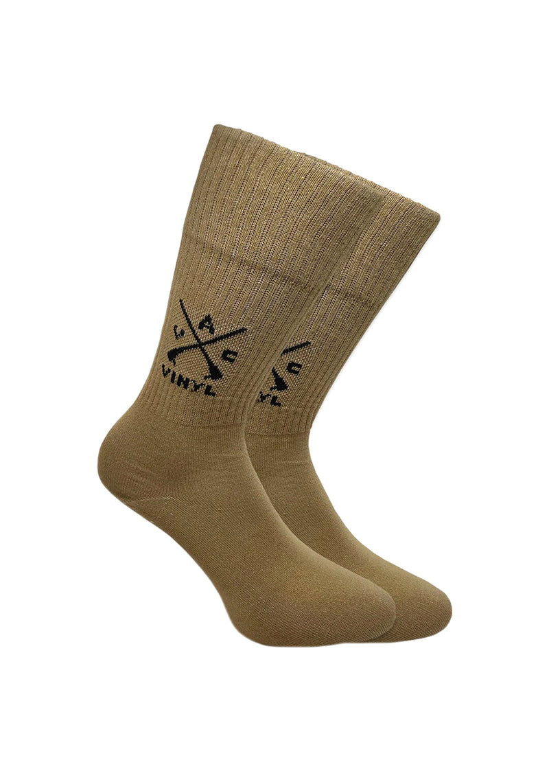 Μακριές Κάλτσες Vinyl art clothing - 02030-77-ONE - logo socks one pair καφέ