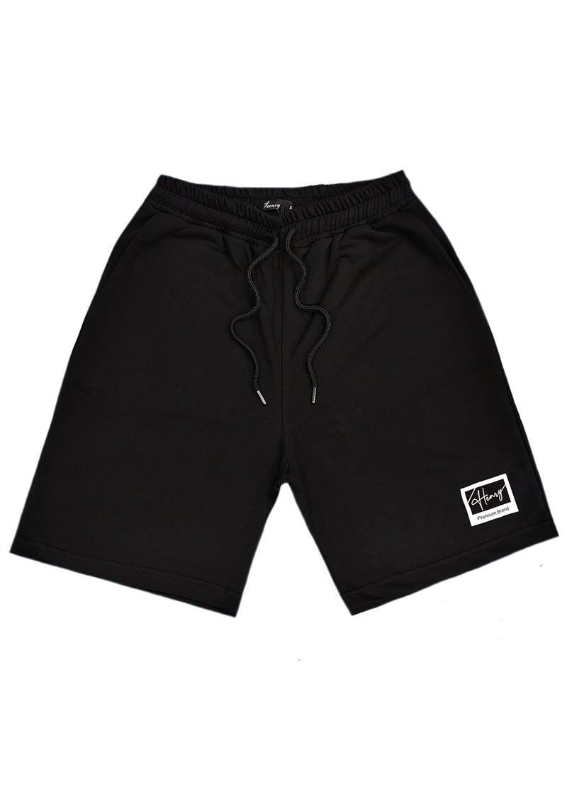 Ανδρική βερμούδα Henry clothing - 6-606 - polaroid logo shorts μαύρο