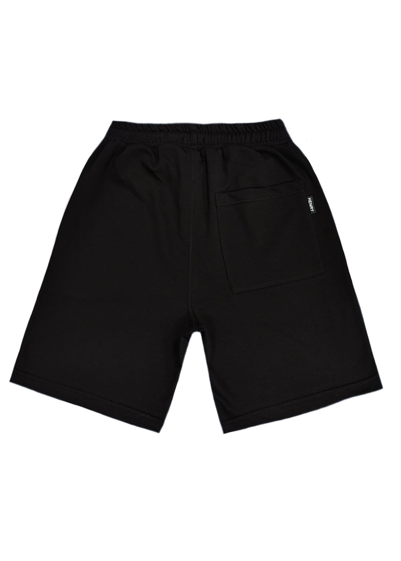 Ανδρική βερμούδα Henry clothing - 6-606 - polaroid logo shorts μαύρο