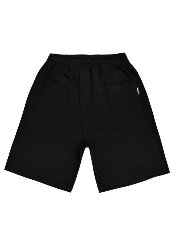 Ανδρική βερμούδα Henry clothing - 6-607 - patch logo shorts μαύρο