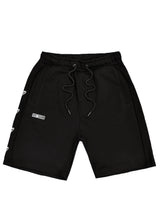 Ανδρική βερμούδα Magicbee - MB2454 - side logo shorts μαύρο