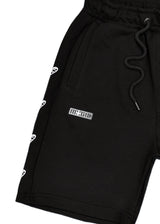 Ανδρική βερμούδα Magicbee - MB2454 - side logo shorts μαύρο