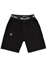 Βερμούδα Magicbee - MB2455 - rib logo shorts μαύρο