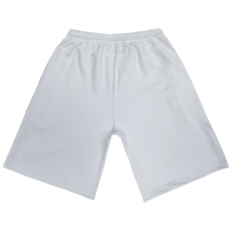 Ανδρική βερμούδα Close society - S24-409 - simple logo shorts λευκό