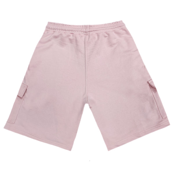 Ανδρική βερμούδα Close society - S24-501 - simple logo cargo shorts ροζ