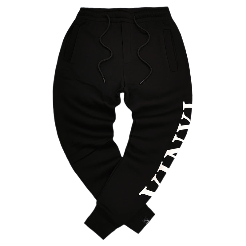 Ανδρική φόρμα Vinyl art clothing - 03524-01 - side logo sweatpant μαύρο