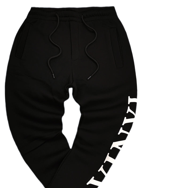 Ανδρική φόρμα Vinyl art clothing - 03524-01 - side logo sweatpant μαύρο