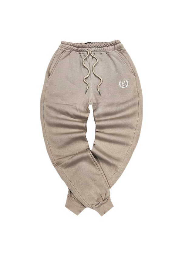 Ανδρική φόρμα Henry clothing - 6-611 - emblem logo sweatpants γκρι μπεζ