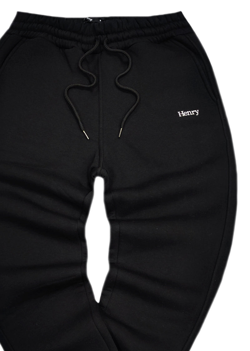 Ανδρική φόρμα Henry clothing - 6-613 - logo sweatpants μαύρο