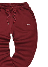 Ανδρική φόρμα Henry clothing - 6-613 - logo sweatpants μπορντό