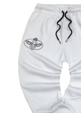 Ανδρική φόρμα Magic bee - MB24403 - elipse logo pants λευκό