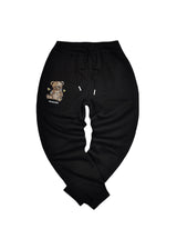 Ανδρική φόρμα Magic bee - MB24405 - glossy bear logo pants μαύρο