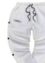 Ανδρική φόρμα Magic bee - MB24404 - grosgrain logo pants λευκό