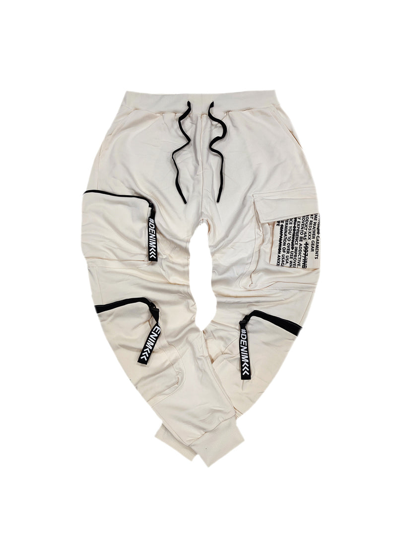 Ανδρική φόρμα Gang - QS9071-19 - cargo pants εκρού