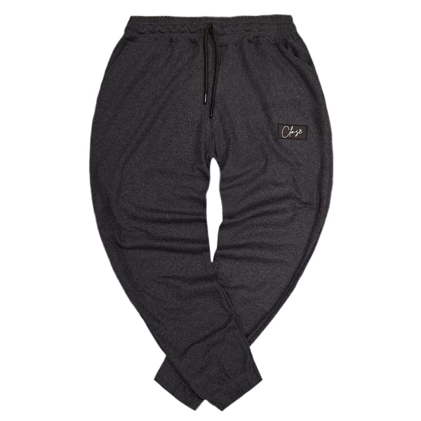 Ανδρική φόρμα Close society - W24-120 - caligraphy logo sweatpants ανθρακί