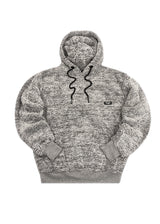 Ανδρική φούτερ με κουκούλα New wave clothing - 232-38 - patch sherpa design hoodie γκρι