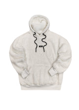 Ανδρική φούτερ με κουκούλα New wave clothing - 232-38 - patch sherpa design hoodie λευκό