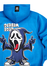 Ανδρική φούτερ με κουκούλα New wave clothing - 242-51 - scream logo γαλάζιο