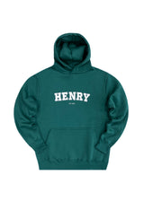 Ανδρικό φούτερ με κουκούλα Henry clothing - 3-656 - hoodie logo πράσινο