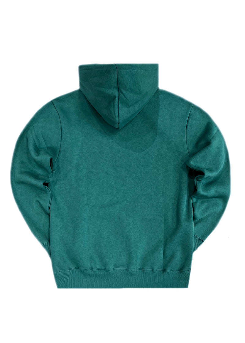 Ανδρικό φούτερ με κουκούλα Henry clothing - 3-656 - hoodie logo πράσινο