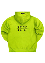 Ανδρικό φούτερ με κουκούλα Henry clothing - 3-661 - back logo hoodie λαχανί