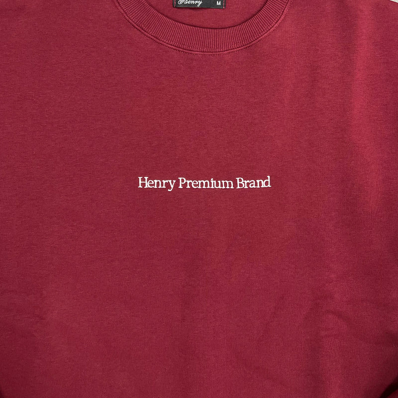 Ανδρικό φούτερ Henry clothing - 3-671 - sweatshirt premium brand logo μπορντό