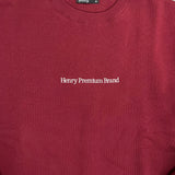 Ανδρικό φούτερ Henry clothing - 3-671 - sweatshirt premium brand logo μπορντό