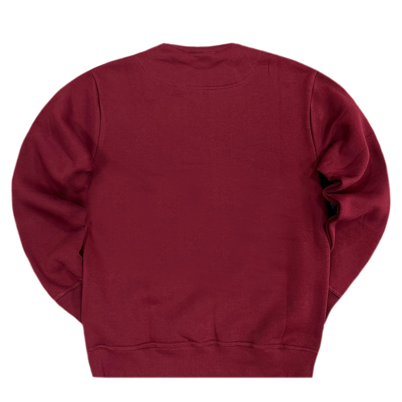 Ανδρικό φούτερ Henry clothing - 3-671 - sweatshirt premium brand logo μπορντό