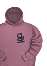 Ανδρικό φούτερ με κουκούλα Close society - C25-205K -black logo hoodie βουργουνδί