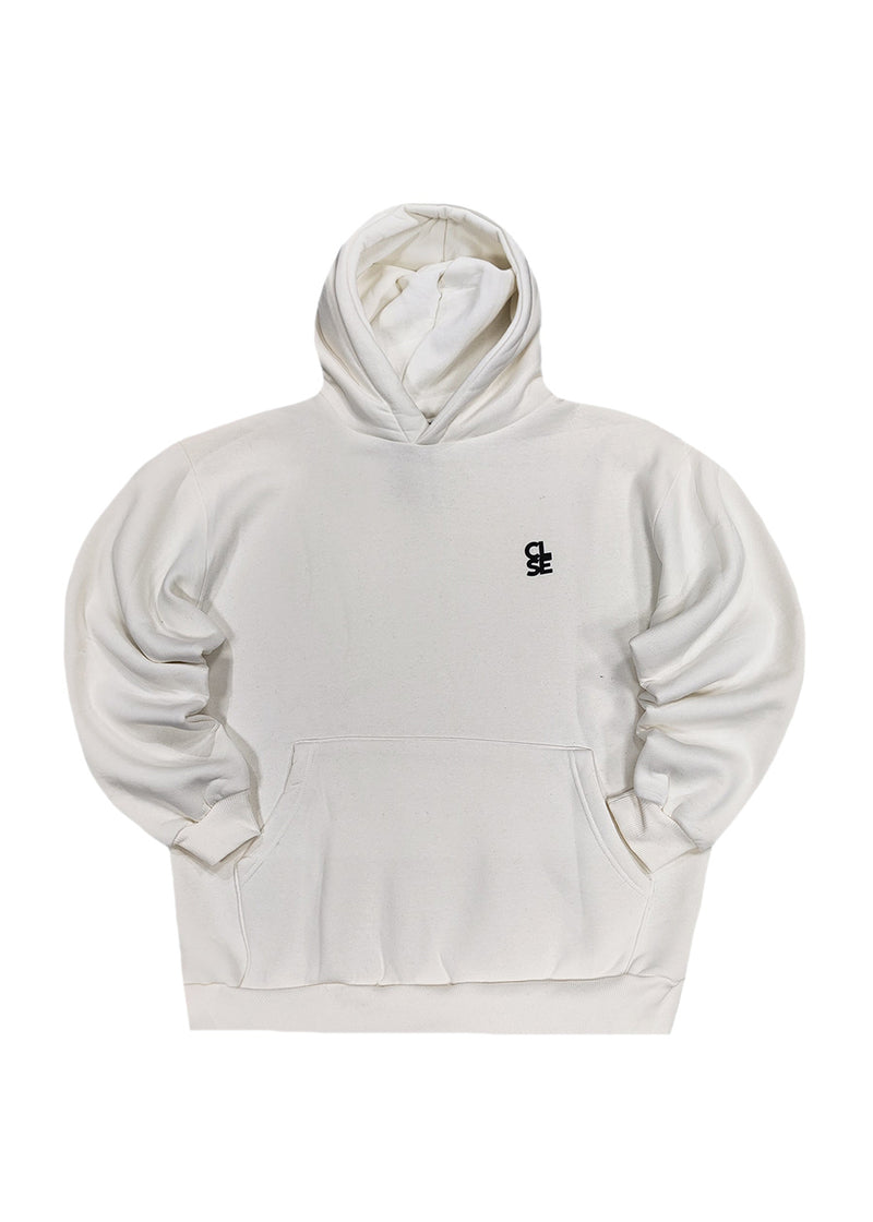 Ανδρικό oversize φούτερ με κουκούλα Close society - C25-308K - basketball hoodie λεύκο