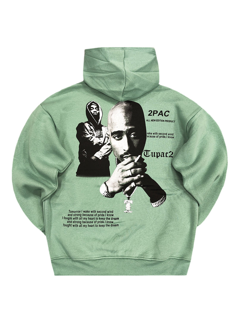 Ανδρικό φούτερ με κουκούλα GUF - CH-100 - Ching Life hoodie βεραμάν