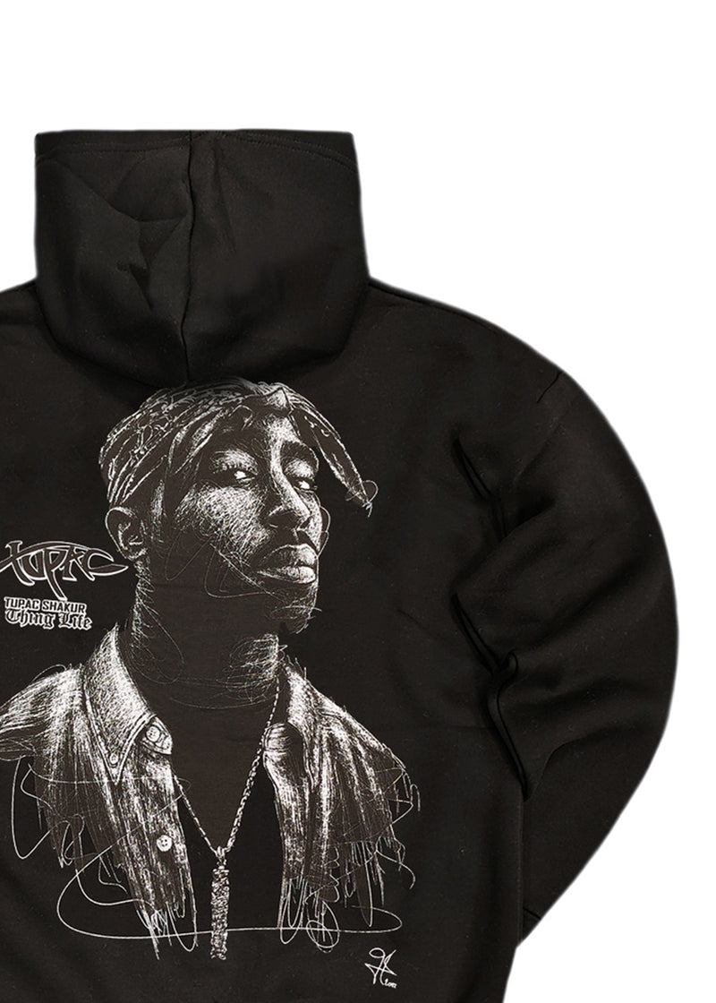 Ανδρικό φούτερ με κουκούλα GUF - CH-110 - tupac shakur hoodie μαύρο