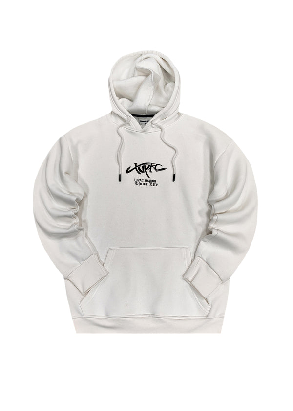 Ανδρικό φούτερ με κουκούλα GUF - CH-110 - tupac shakur hoodie λευκό